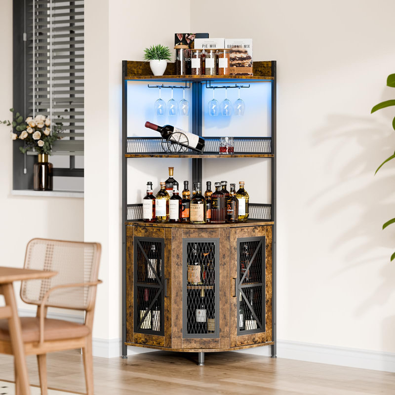 Williston Forge Corner Bar Cabinet - Wayfair Canada